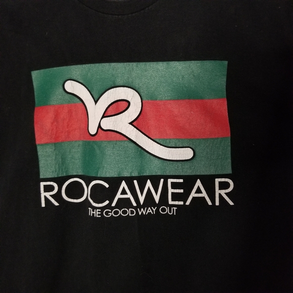ROCAWEAR Y2K vintage short tshirt red and green - Picture 4 of 7